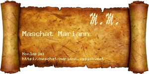 Maschat Mariann névjegykártya